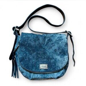 Juicy Couture Women's Denim Handbag Retro Chic Vintage Y2K Multipocket Satchel